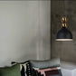 JS-GL-FY04 BK - ANTIQUE BRASS & BLACK & WHITE Metal Hanging Light