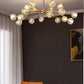 JS-GL-GEH-18H - ANTIQUE BRASS METAL & CRYSTALS Rectangular Hanging Light