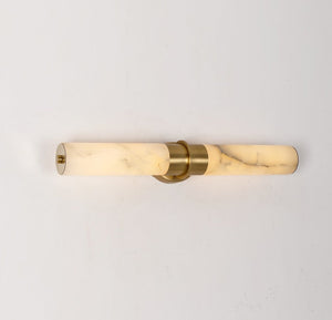 JS-GL-MB 20256 - Antique Brass Metal & Onyx Marble Led Mirror Lights