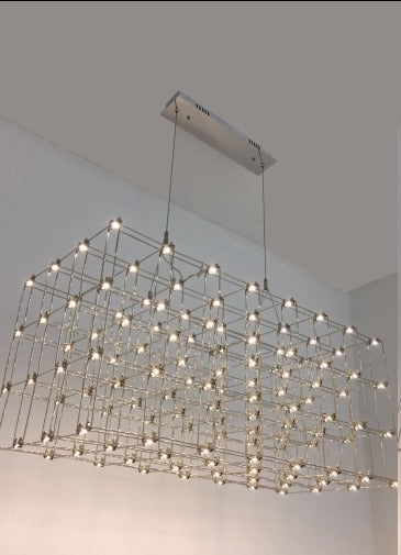 JS-GL-MD1606-LCH - CHROME METAL Led Chandelier