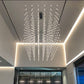 JS-GL-MD1606-LCH - CHROME METAL Led Chandelier