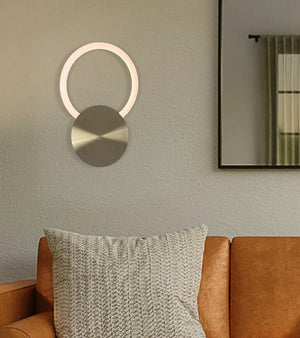JS-GL-ACR250 - Antique Brass Metal & Acrylic Led Wall Light