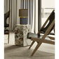 JS-GL-0026-T BL-GR - Texture Blue & Texture Green & Gold Metal Modern Table Lamp