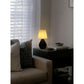 JS-GL-00779-WH - Black Metal & Pla Modern Table Lamp
