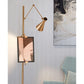 JS-GL-1039-F (WO Board) - Antique Brass Metal Marble Floor Lamp