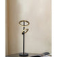 JS-GL-2022-2AB - Antique Brass & Black Metal & Acrylic Modern Table Lamp