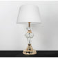 JS-GL-2406-TL - Antique Brass Metal & Fabric Shade Modern Table Lamp