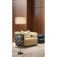 JS-GL-3150-BK - Antique Brass Metal Marble Floor Lamp