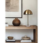 JS-GL-4005-TL WH - Antique Brass & White Metal & Marble Modern Table Lamp