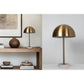 JS-GL-4005-TL WH - Antique Brass & White Metal & Marble Modern Table Lamp
