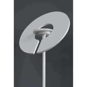 JS-GL-400CR-WH - White Metal & Acrylic Modern Floor Lamp