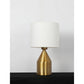 JS-GL-6625-T - Antique Brass Metal & Fabric Shade Modern Table Lamp