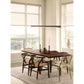 JS-GL-0022-H - Antique Brass Metal & Wood Wooden Hanging Light