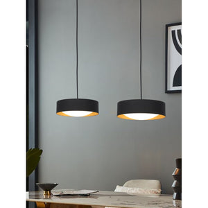 JS-GL-0063-HL - Gold & Black Metal & Acrylic Modern Hanging Light