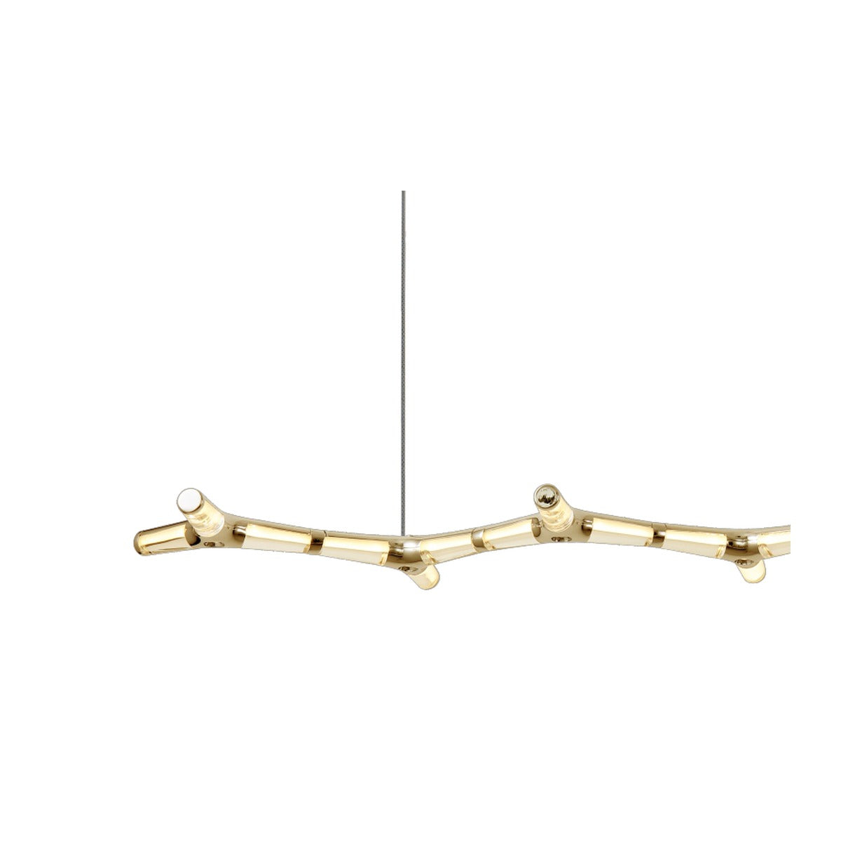 JS-GL-01622-ZM - Gold Metal & Acrylic Led Chandelier