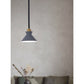 JS-GL-06016-1 - Antique Brass & Grey & White Metal & Wood & Black Leather Modern Hanging Light
