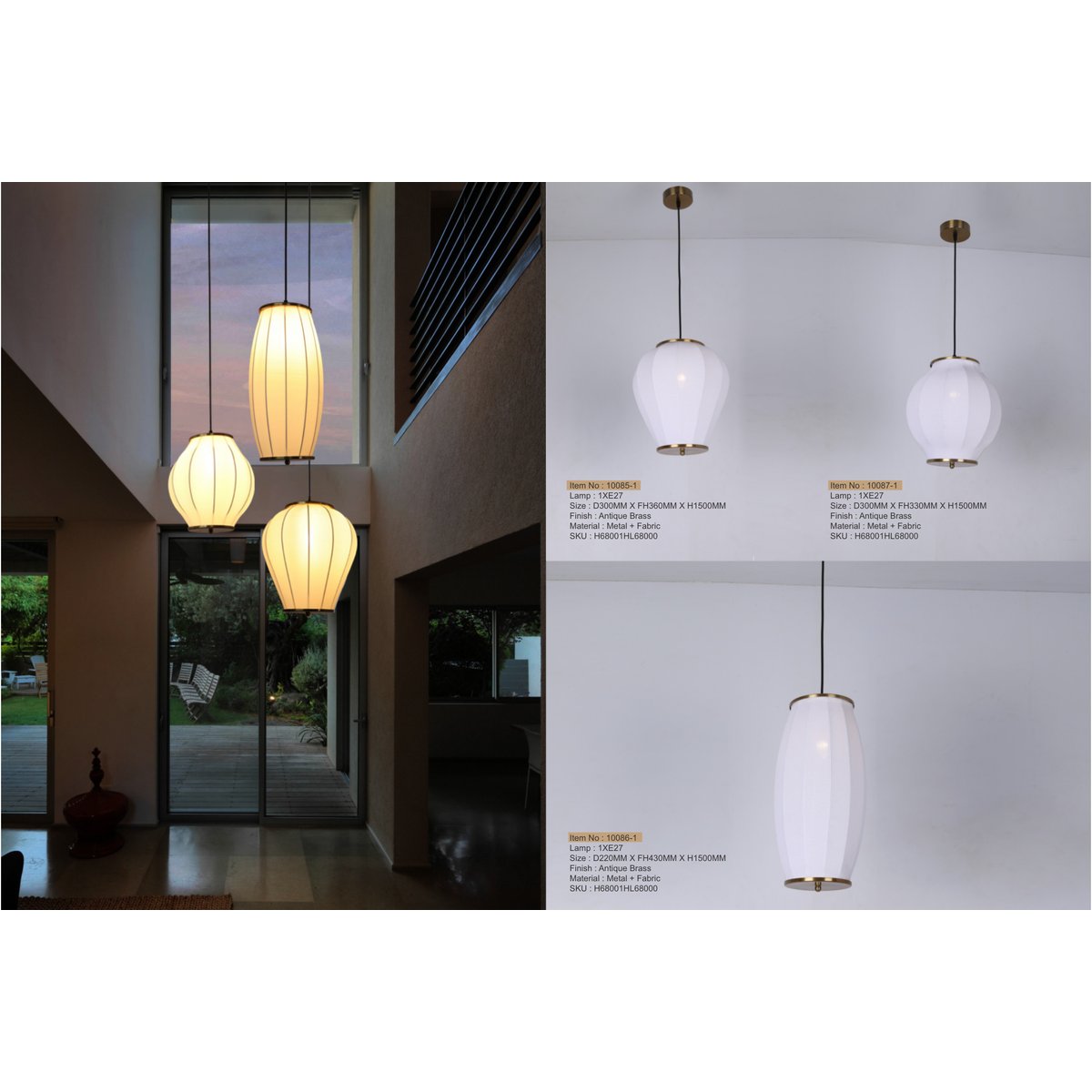 10085-1 1XE27 Hanging Light