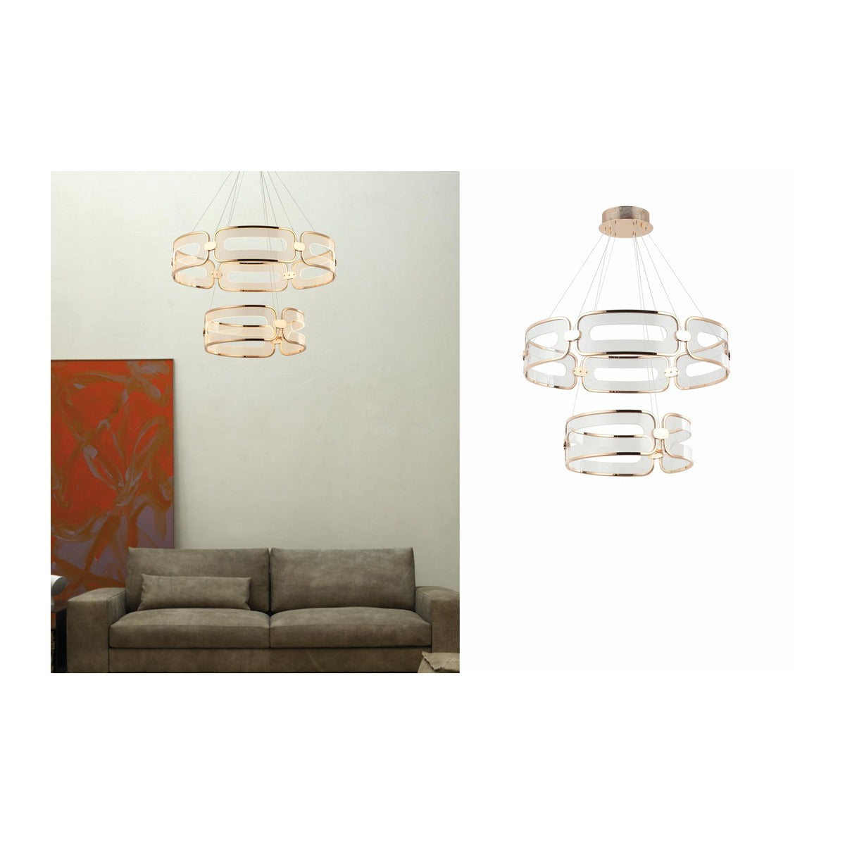 1049-800+500 Led Hanging Light