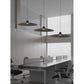 JS-GL-1072-600 GY - Grey Metal & Acoustic Modern Hanging Light