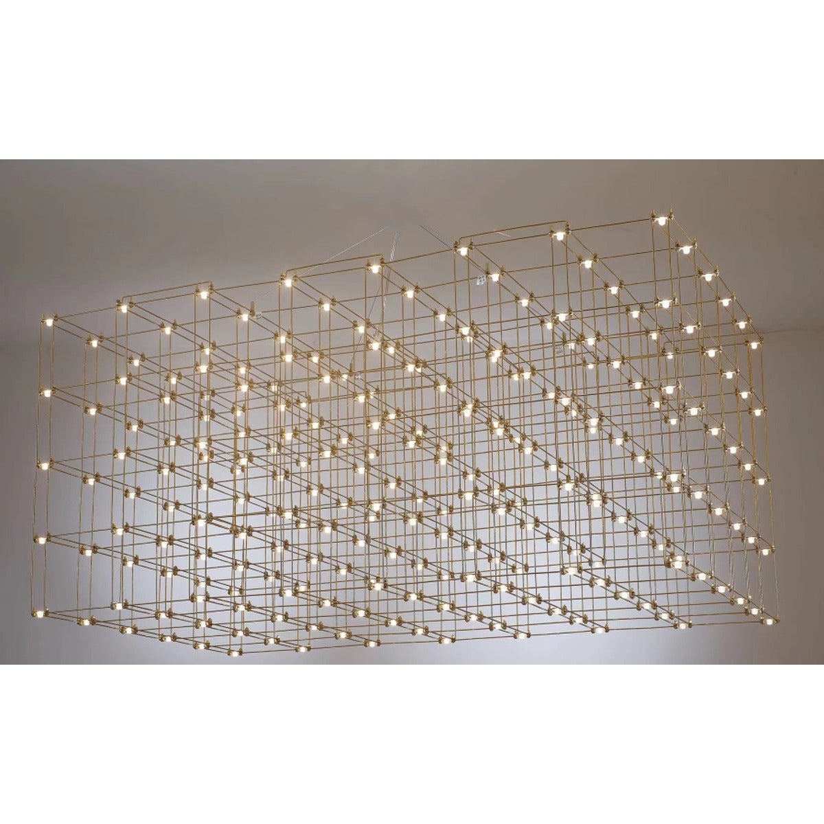 JS-GL-1090 - Gold Stainless Steel Led Chandelier