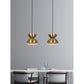 JS-GL-1217-1 - Antique Brass & White & Gold Metal & Acrylic Modern Hanging Light