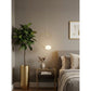 JS-GL-18978-1H - Matt Gold Metal Glass Ball Wall Light