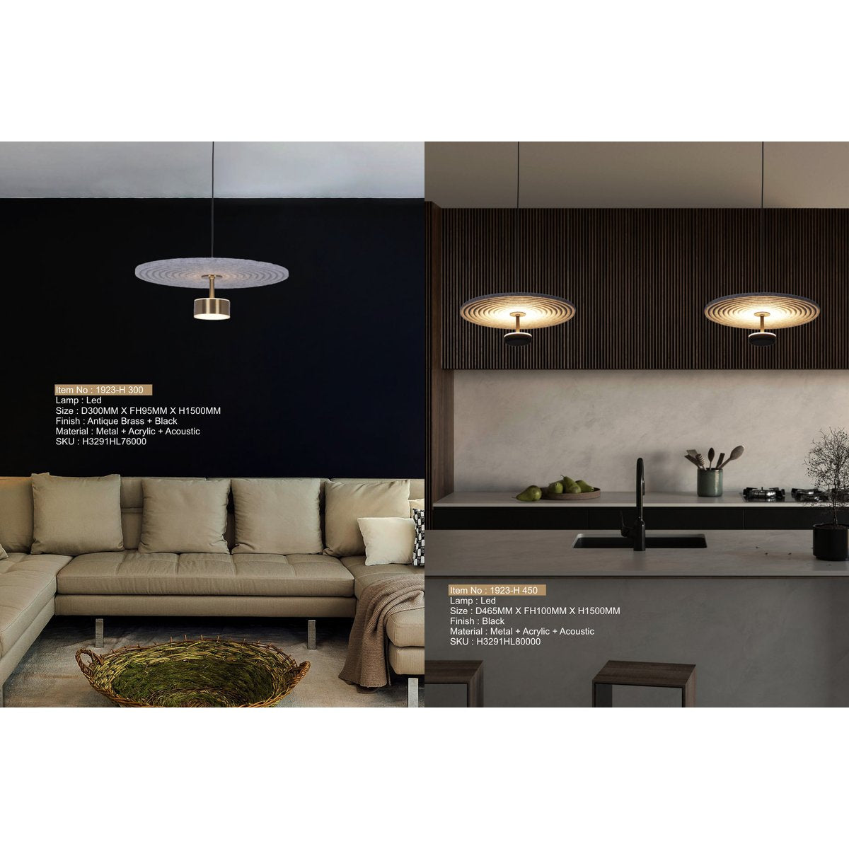 1923-H 300 Led Hanging Light