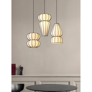 JS-GL-20278-A - Black Metal & Handmade Paper Modern Hanging Light