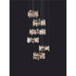 JS-GL-2157-6 - French Gold Metal & Acrylic Led Chandelier