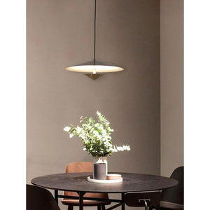 JS-GL-2218-1 - Antique Brass & White Metal & Acrylic Modern Hanging Light