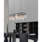 JS-GL-2441-15 - French Gold & Gun Black Metal & Acrylic Led Chandelier