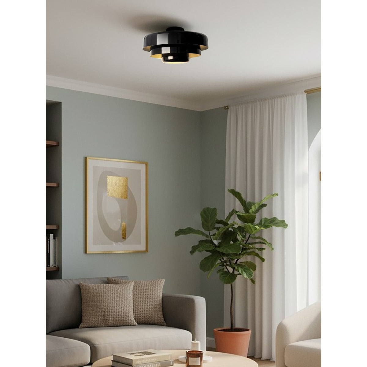 25677-CL BK, OR 1XE27 Hanging Light