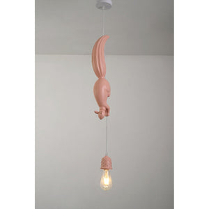 JS-GL-268-A,B,C - White & Pink & Blue Metal & Resin Modern Hanging Light