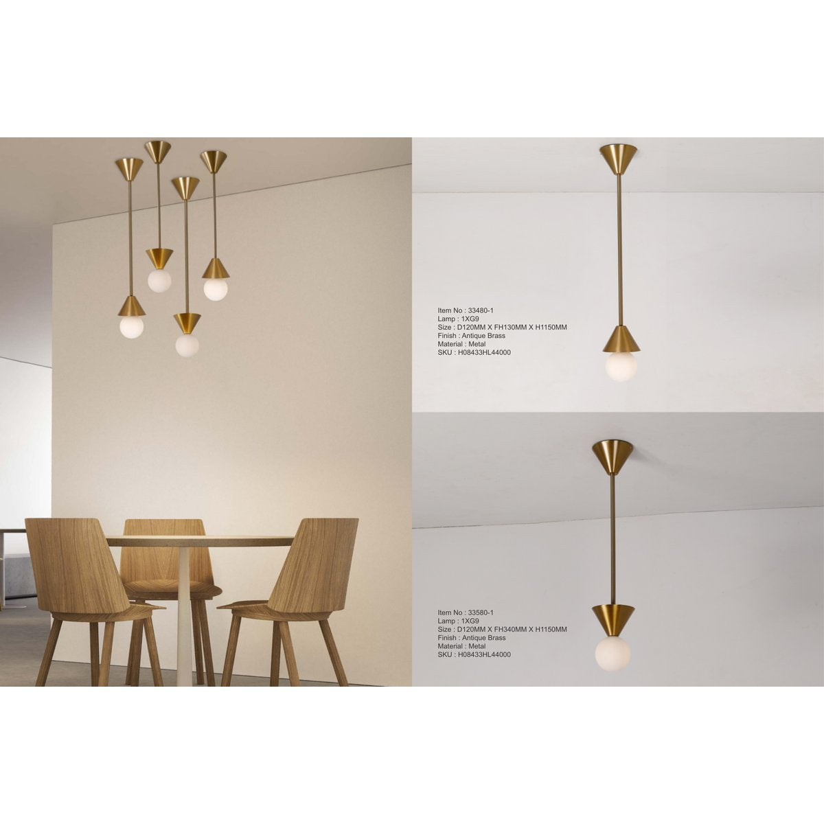 33580-1 1XG9 Hanging Light