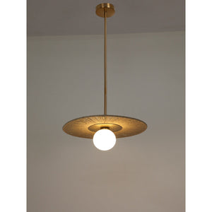 JS-GL-37649-H - Antique Brass Metal & Jute Rope Glass Ball Wall Light