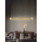JS-GL-4550-L1500 - Antique Brass Metal & Acrylic Modern Hanging Light