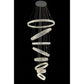 JS-GL-523-8 - French Gold Metal & Crystals Double Height Chandelier