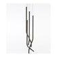 JS-GL-5498D - Gun Black Metal & Acrylic Modern Hanging Light