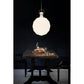 JS-GL-6003-D450 - Chrome & White Rice Paper Modern Hanging Light