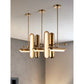 JS-GL-6128/7 - Antique Brass Metal & Acrylic Led Chandelier