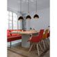 JS-GL-6168-1 - Black & Gold Metal & Wood Modern Hanging Light