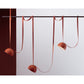 JS-GL-7033 - Maroon & Black Metal & Leather & Acrylic Belt Link Track Lighting System