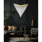 JS-GL-7187-H - Gold Metal & Glass Crystal Chandelier