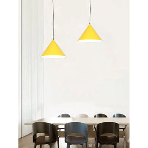 JS-GL-7713 - Yellow (Customizable) Metal & Acrylic Modern Hanging Light