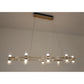 JS-GL-7988-1000 - French Gold Metal & Glass & Acrylic Led Chandelier