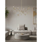 JS-GL-8109-12 - French Gold Metal Glass Ball Chandelier
