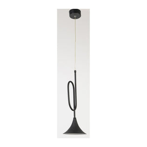 JS-GL-8220-1P - Black & White Metal Modern Hanging Light