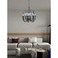 JS-GL-8523-16 - Chrome Metal & Glass Candle Arm Chandelier