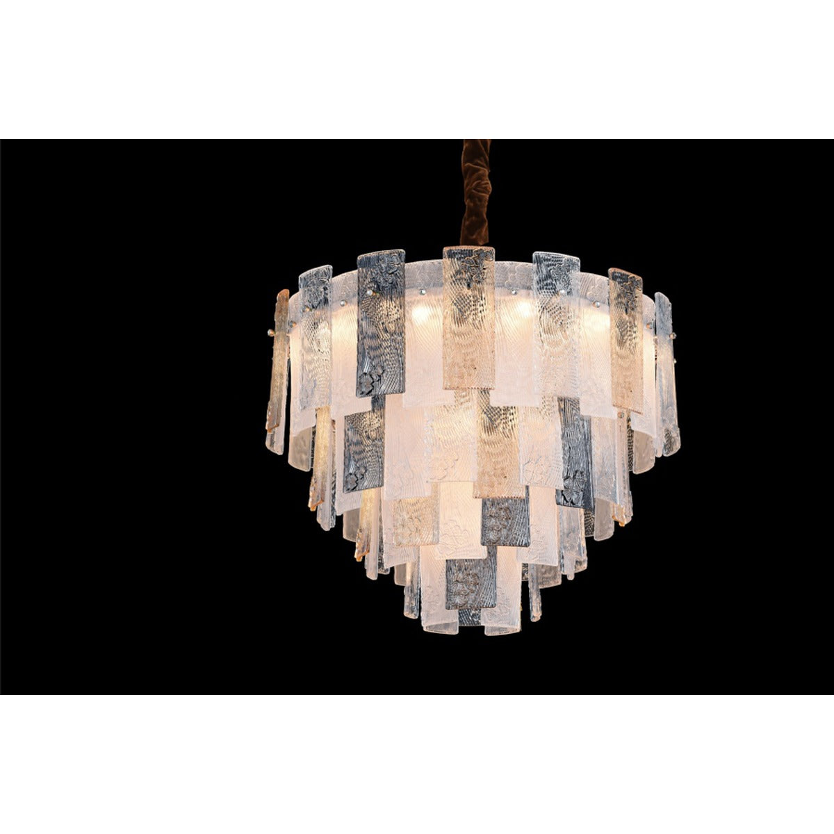 JS-GL-87309-620 - French Gold Metal & Glass Crystal Chandelier