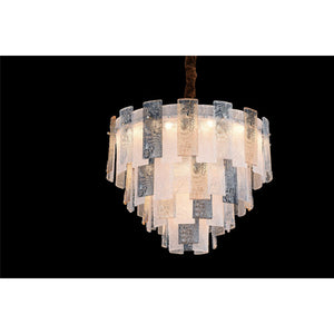 JS-GL-87309-620 - French Gold Metal & Glass Crystal Chandelier